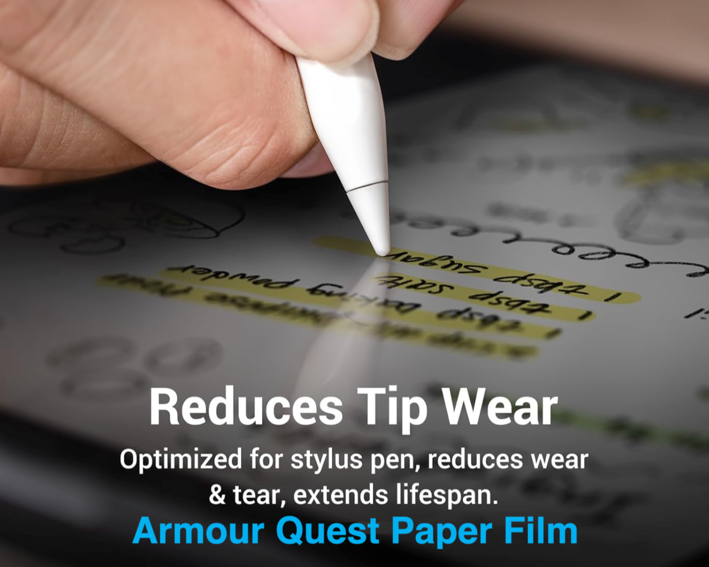 Armour Quest™ Paper Feel Screen Protector (With Micro-beads technology) For iPad Pro 11 (2024) 5th Gen.