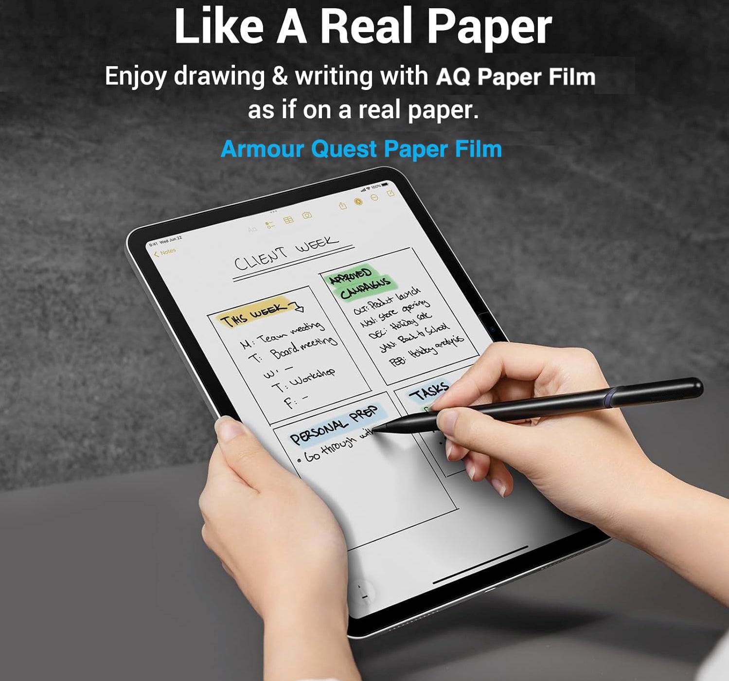 Armour Quest™ Paper Feel Screen Protector (With Micro-beads technology) For iPad Pro 11 (2024) 5th