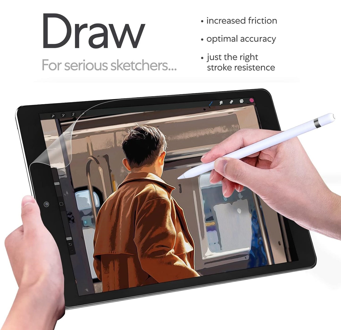 Paper Feel Screen Protector(With Micro-beads technology) For iPad 9/8/7th Gen (2021/20/19)-10.2"