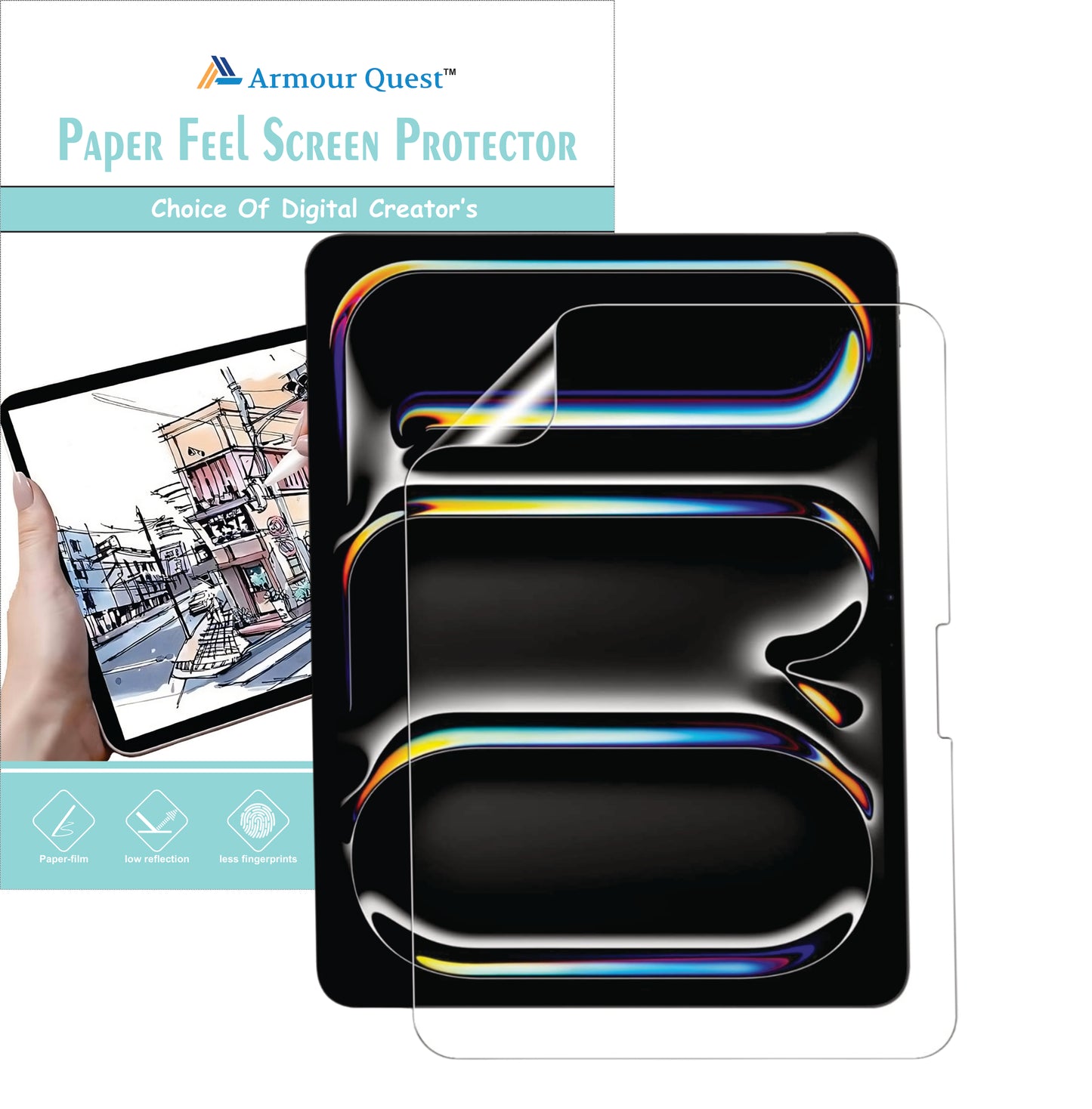 Paper Feel Screen Protector (With Micro-beads technology) For iPad Air 13"