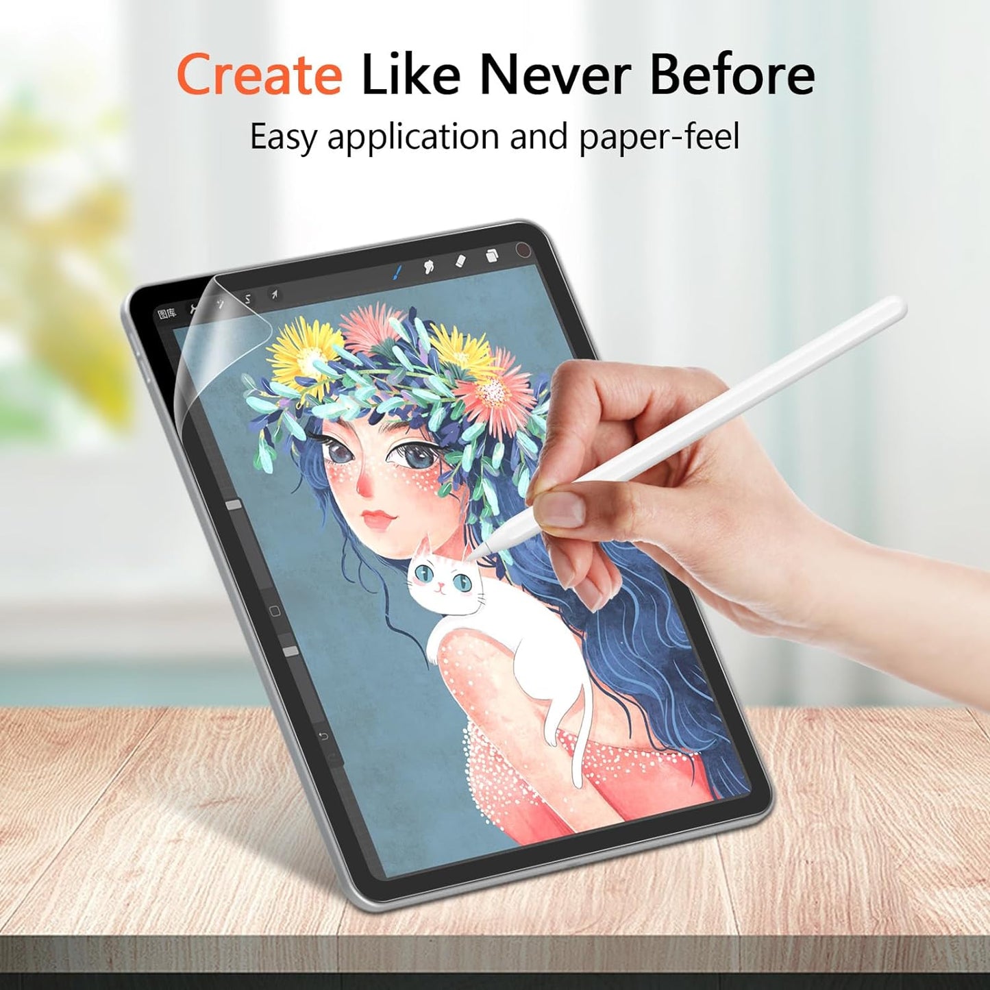 Paper Feel Screen Protector (With Micro-beads technology) For iPad Air 13"