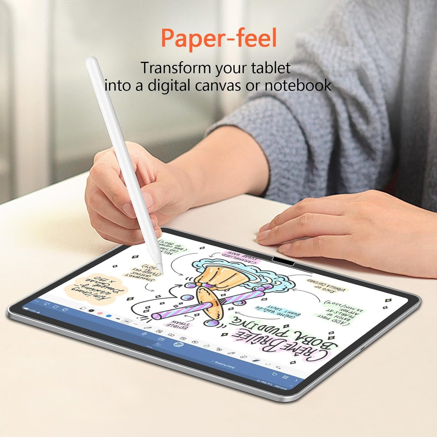 Paper Feel Screen Protector (With Micro-beads technology) For iPad Air 13"