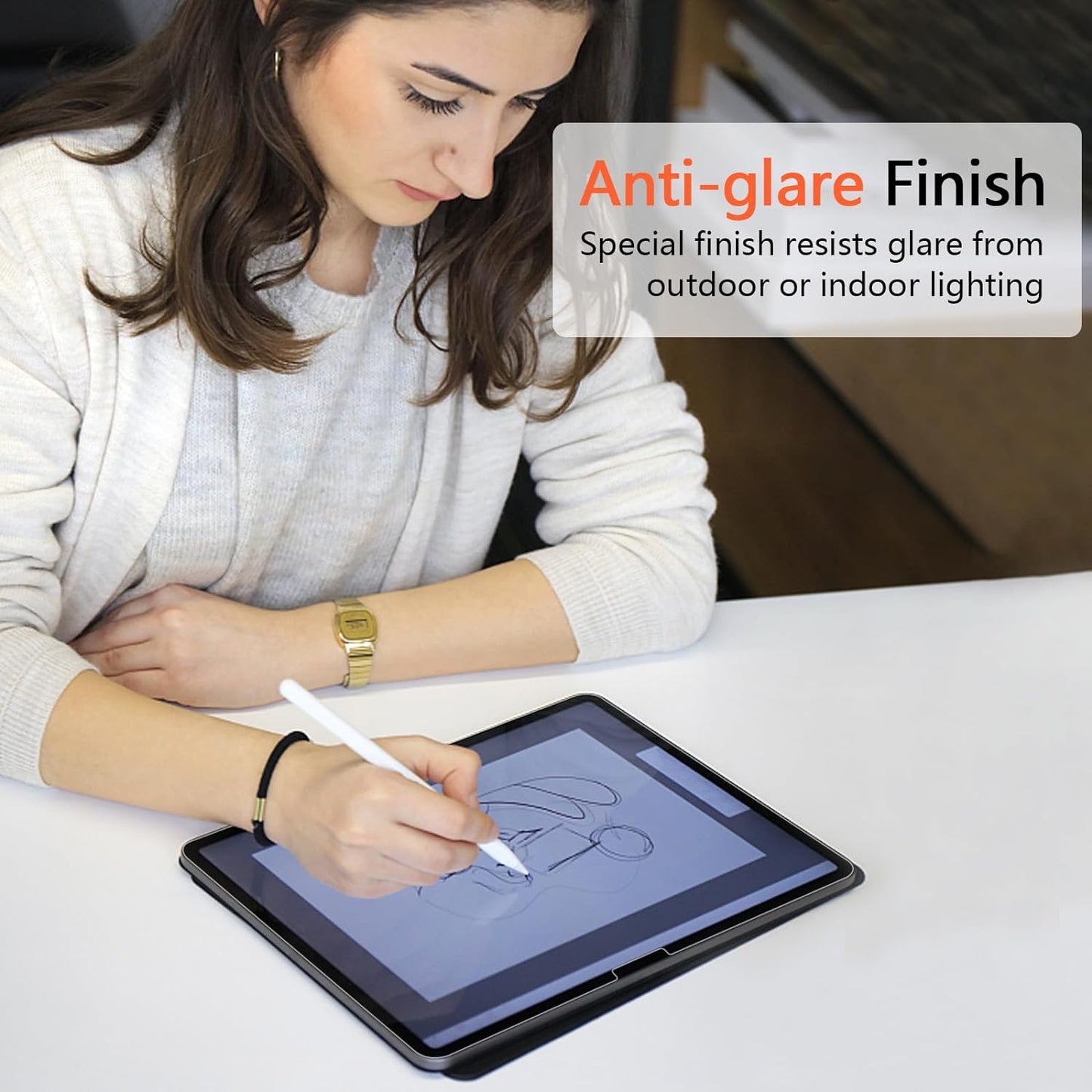 Paper Feel Screen Protector (With Micro-beads technology) For iPad Air 13"